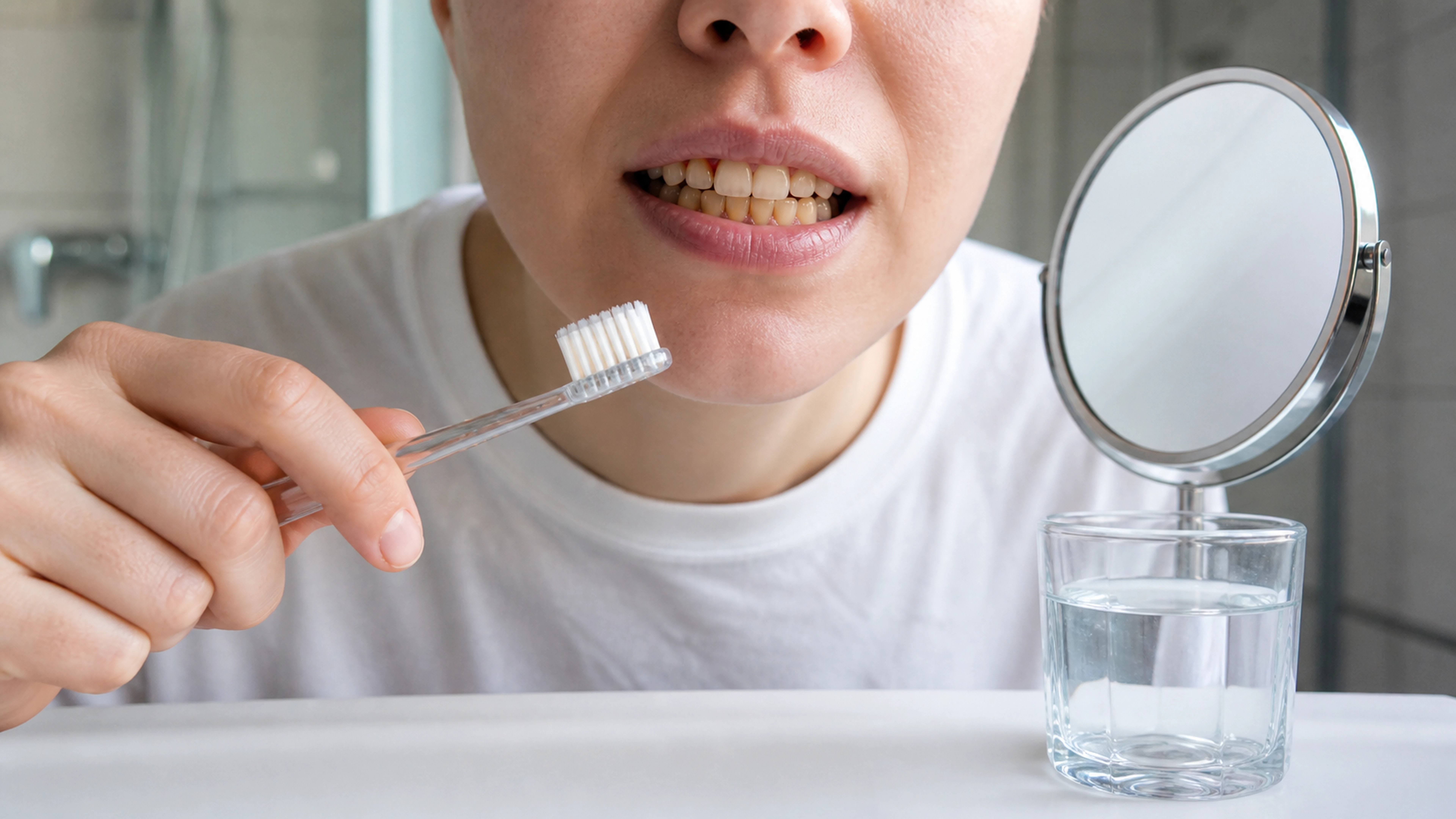 Illustration éditoriale pour l’article « Peut-on enlever le calcaire des dents naturellement »