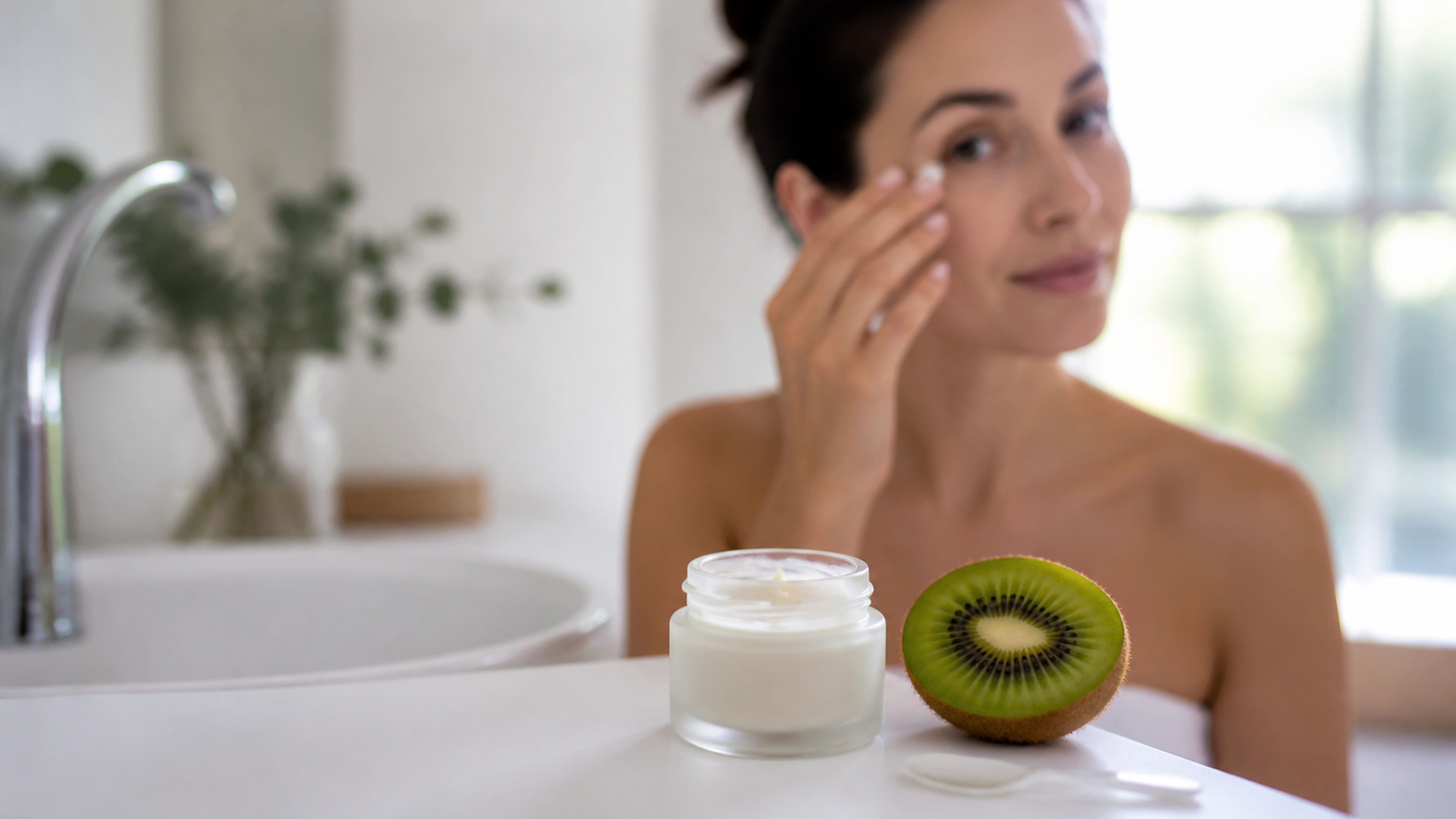 Illustration éditoriale pour l’article « Mon avis sur la crème yeux Antipodes à l'huile de kiwi »