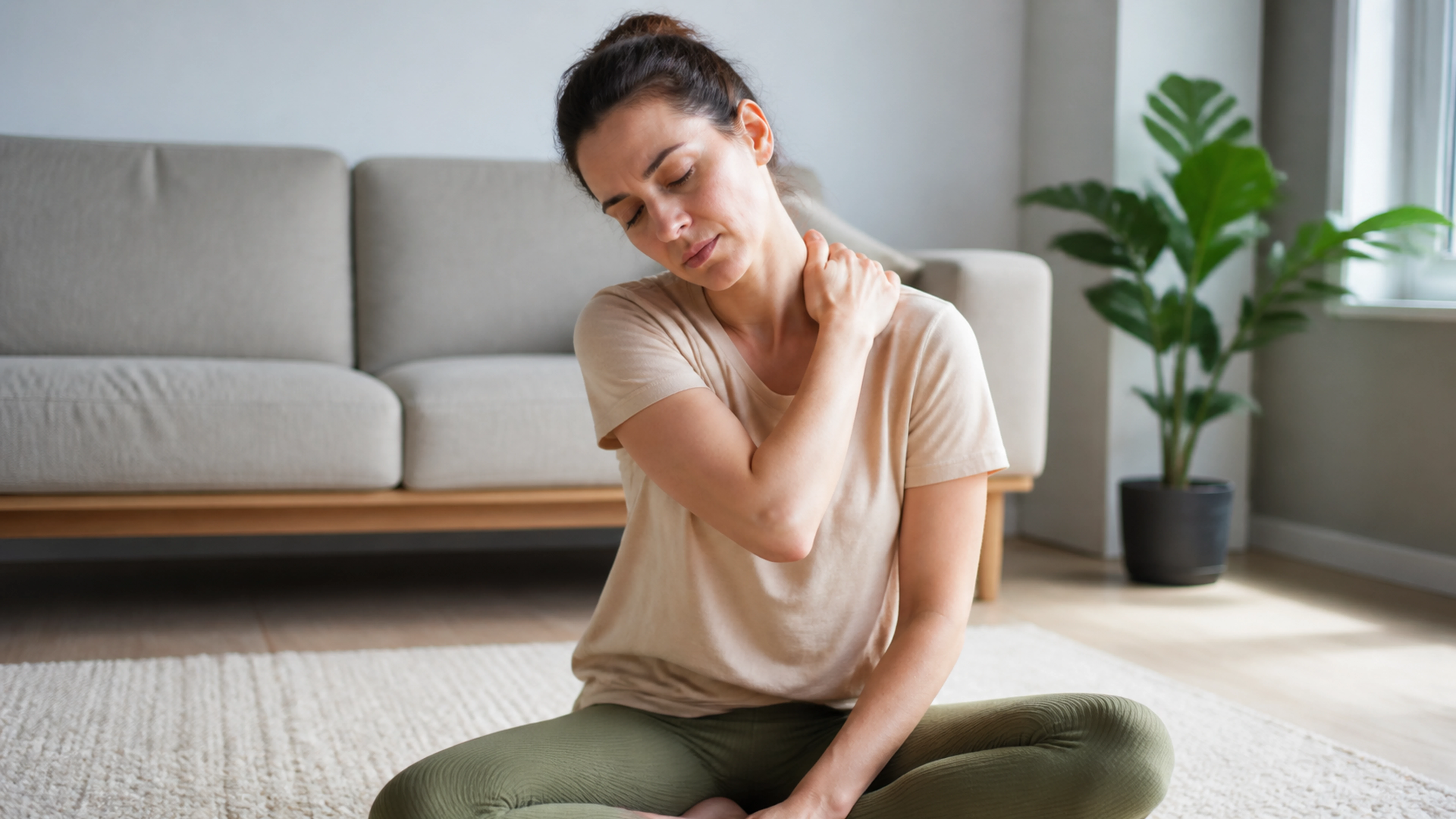 Illustration éditoriale pour l’article « Anxiété et douleur musculaire : libérez enfin vos tensions »